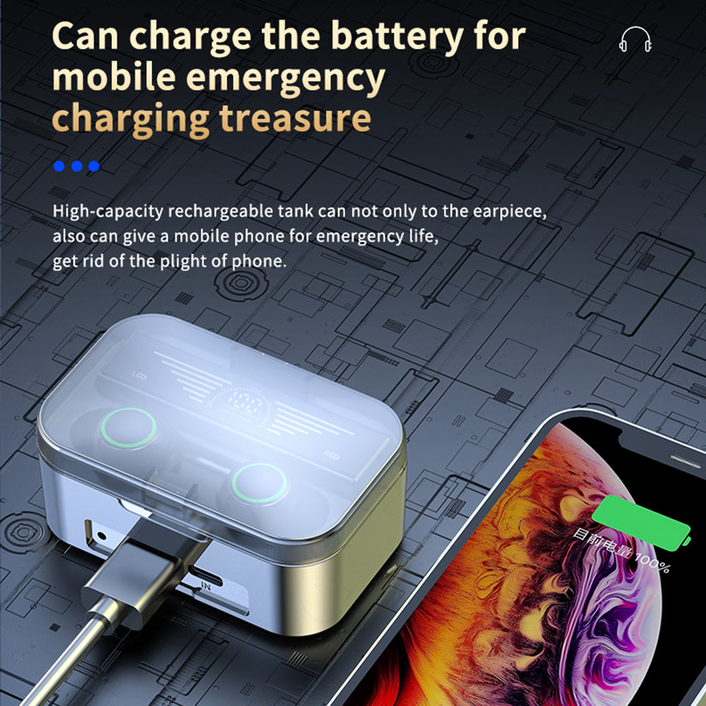 YD01 TWS Wireless Bluetooth In-ear Earphone Digital Display HiFi Stereo Music Sport Headset with Breathing Light YD01 TWS Wireless Bluetooth In-ear Earphone Digital Display HiFi Stereo Music Sport Headset with Breathing Light
